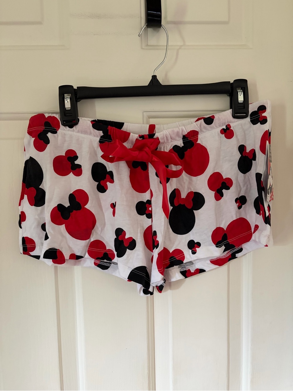 Disney Juniors' Minnie Mouse Head Print Pajama Shorts Large 11/13 New
